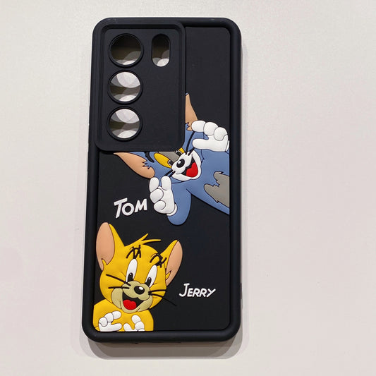 Vivo V29 5G Tom & Jerry Soft Silicone Cute 3D Cartoon Back Cover Case - Tom & Jerry