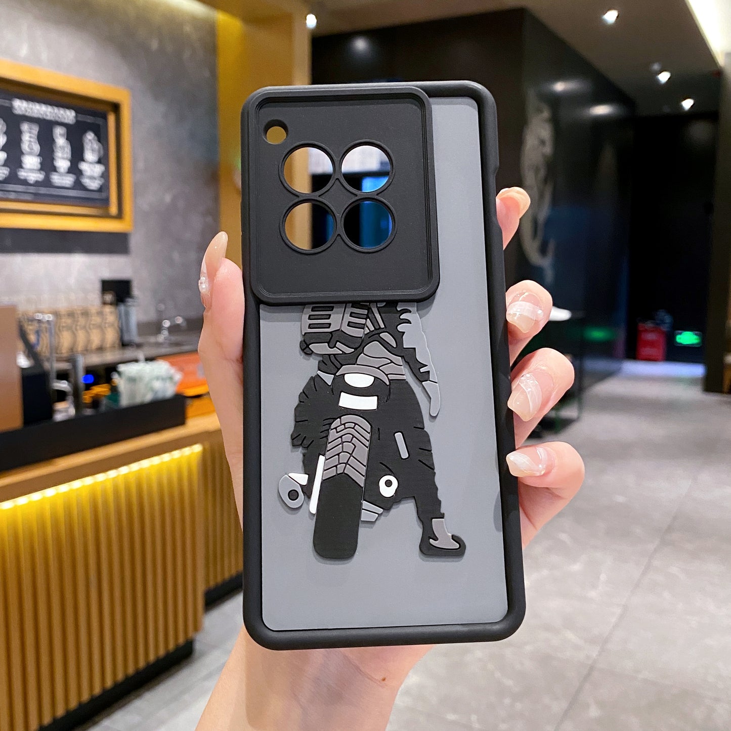 OnePlus 12R 5G Moto Rider Soft Silicone Cute 3D Cartoon Back Cover Case - Moto Rider