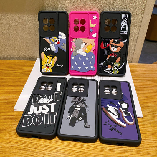 One Plus 11r 5G Bear Soft Silicone Cute 3D Cartoon Back Cover Case - Bear