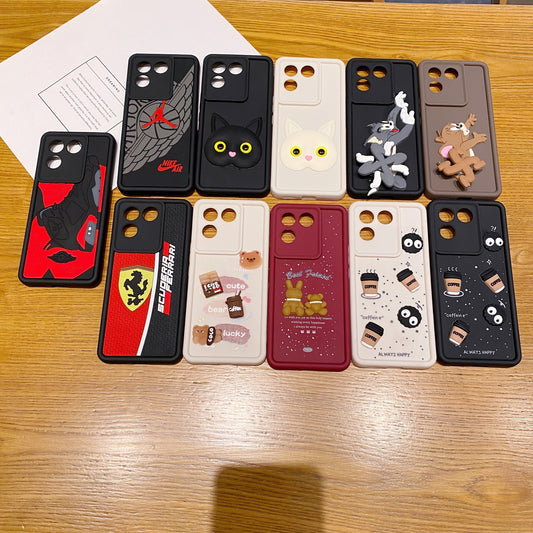 Vivo T2 Pro 5G Ferrari Soft Silicone Cute 3D Cartoon Back Cover Case - Ferrari