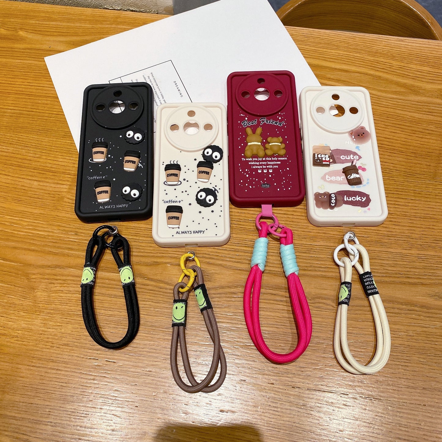 Realme 11 Pro/11 Pro Plus 5G Coffee Soft Silicone Lanyard Back Cover Case - Lanyard 2