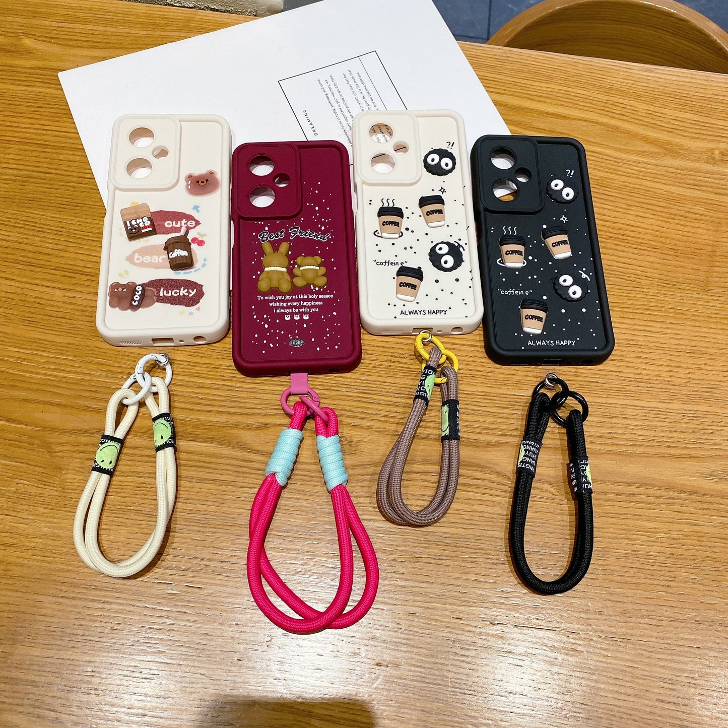 OnePlus Nord CE 3 Lite 5G Coffee Soft Silicone Lanyard Back Cover Case - Lanyard 2