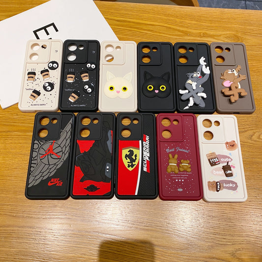 Vivo Y200 Pro 5G Ferrari Soft Silicone Cute 3D Cartoon Back Cover Case - Ferrari