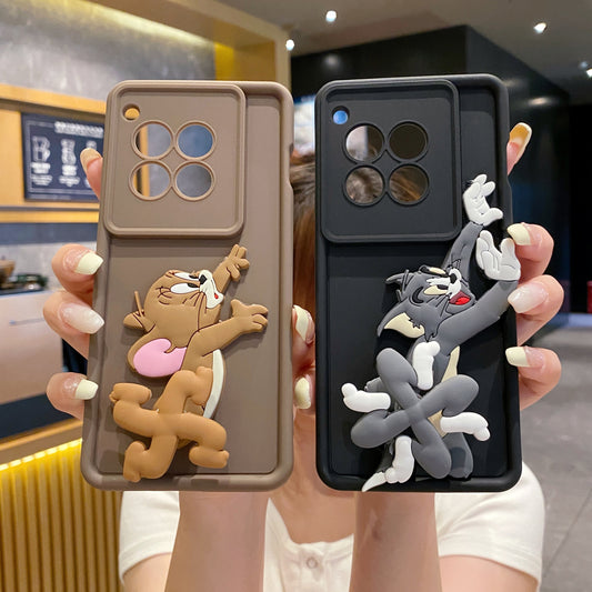 OnePlus 12R 5G Spinner Tom Soft Silicone Cute 3D Cartoon Back Cover Case - Spinner Tom