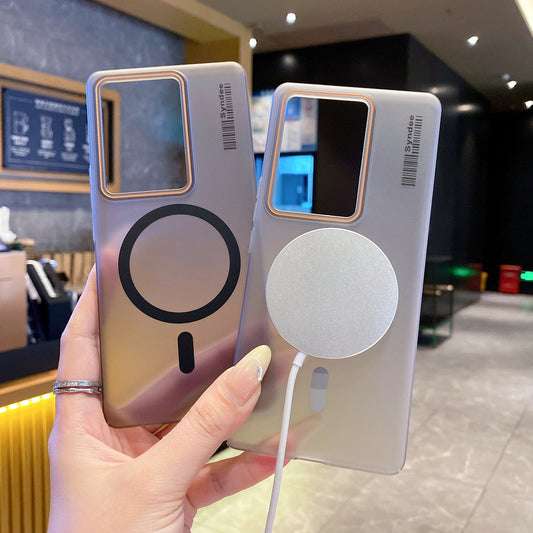 Vivo Y200 5G Premium Magnetic Frosted Ultra Slim Back Case - Grey