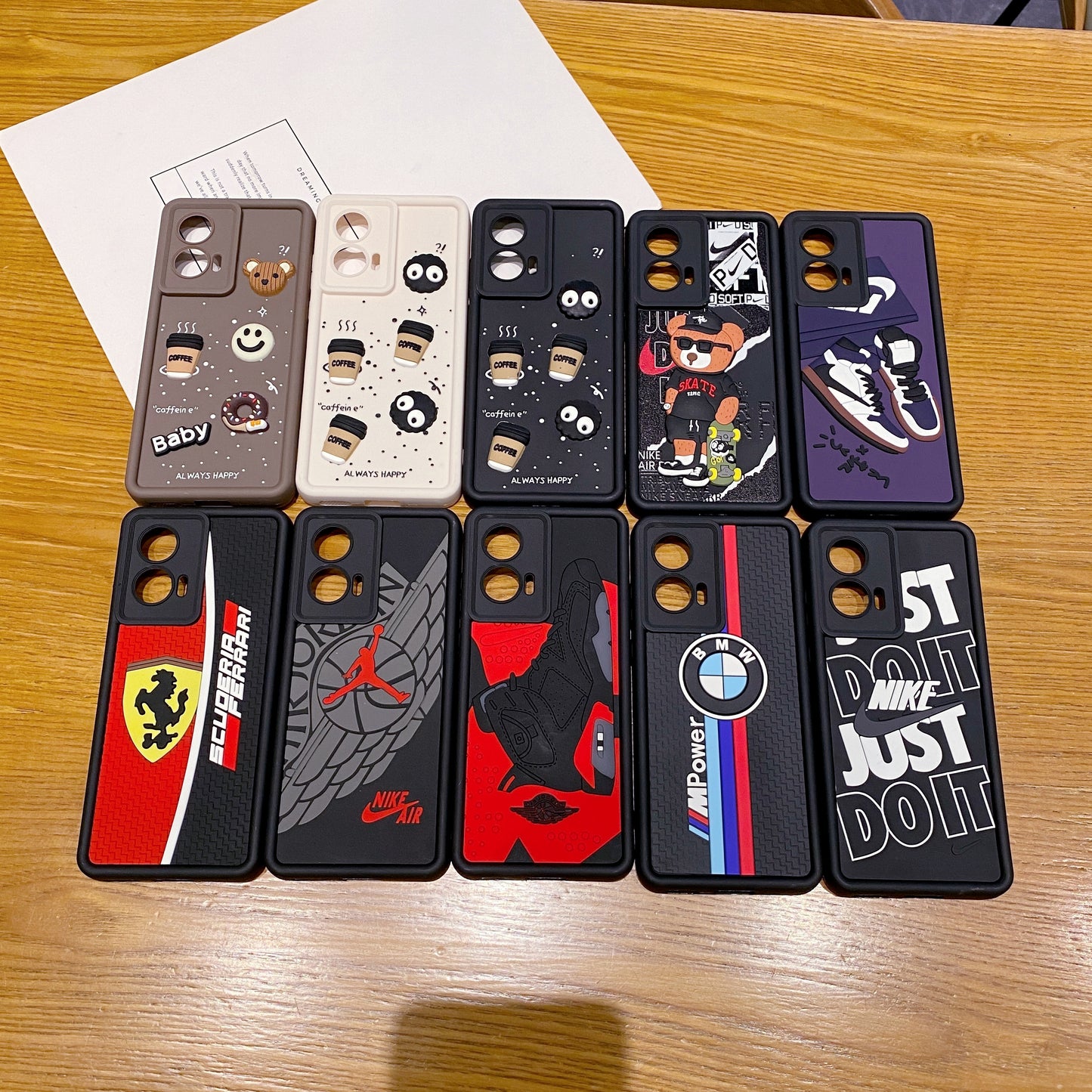 Motorola Moto G85 5G Ferrari Soft Silicone Cute 3D Cartoon Back Cover Case - Ferrari