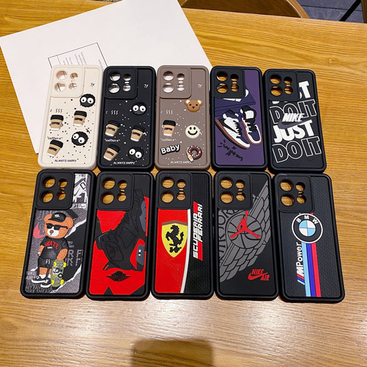 Motorola Moto EDGE 50 Pro 5G Coffee Soft Silicone Cute 3D Cartoon Back Cover Case - Black