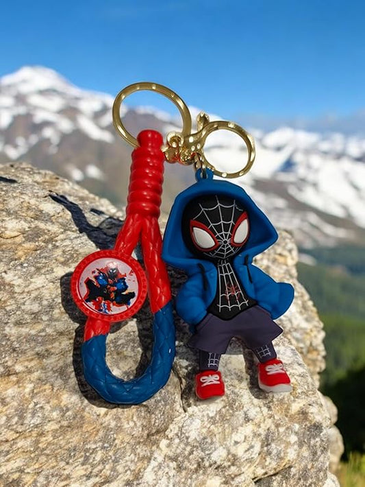 Combo (Pack Of 2) Cute Cartoon 3D Silicon PVC KeyRings - Spider 2