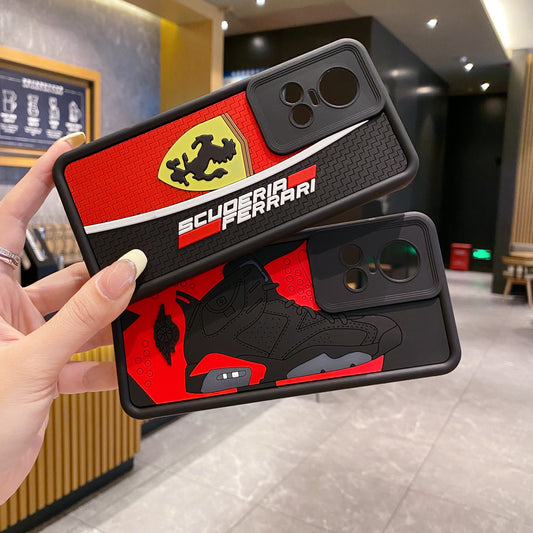 Oppo Reno 10 Pro 5G Ferrari Soft Silicone Cute 3D Cartoon Back Cover Case - Ferrari