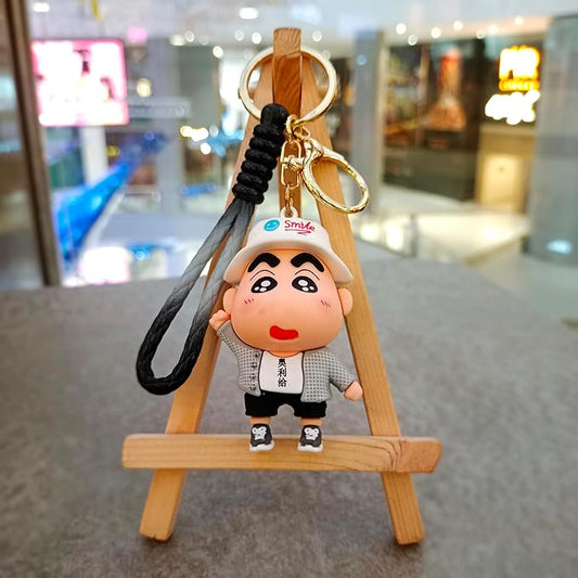 Combo (Pack Of 2) Cute Cartoon 3D Silicon PVC KeyRings - Shinchan