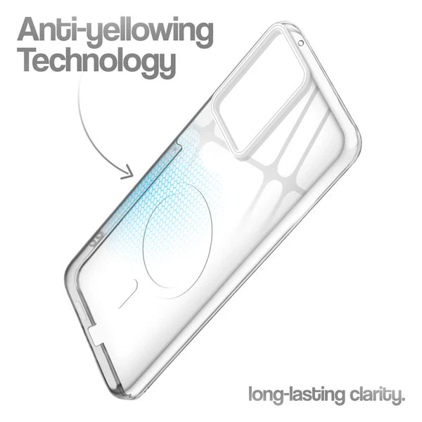 Motorola Edge 50 Fusion 5g Crystal Clear Anti-Yellowing Wireless Charging Support Case - Crystal White
