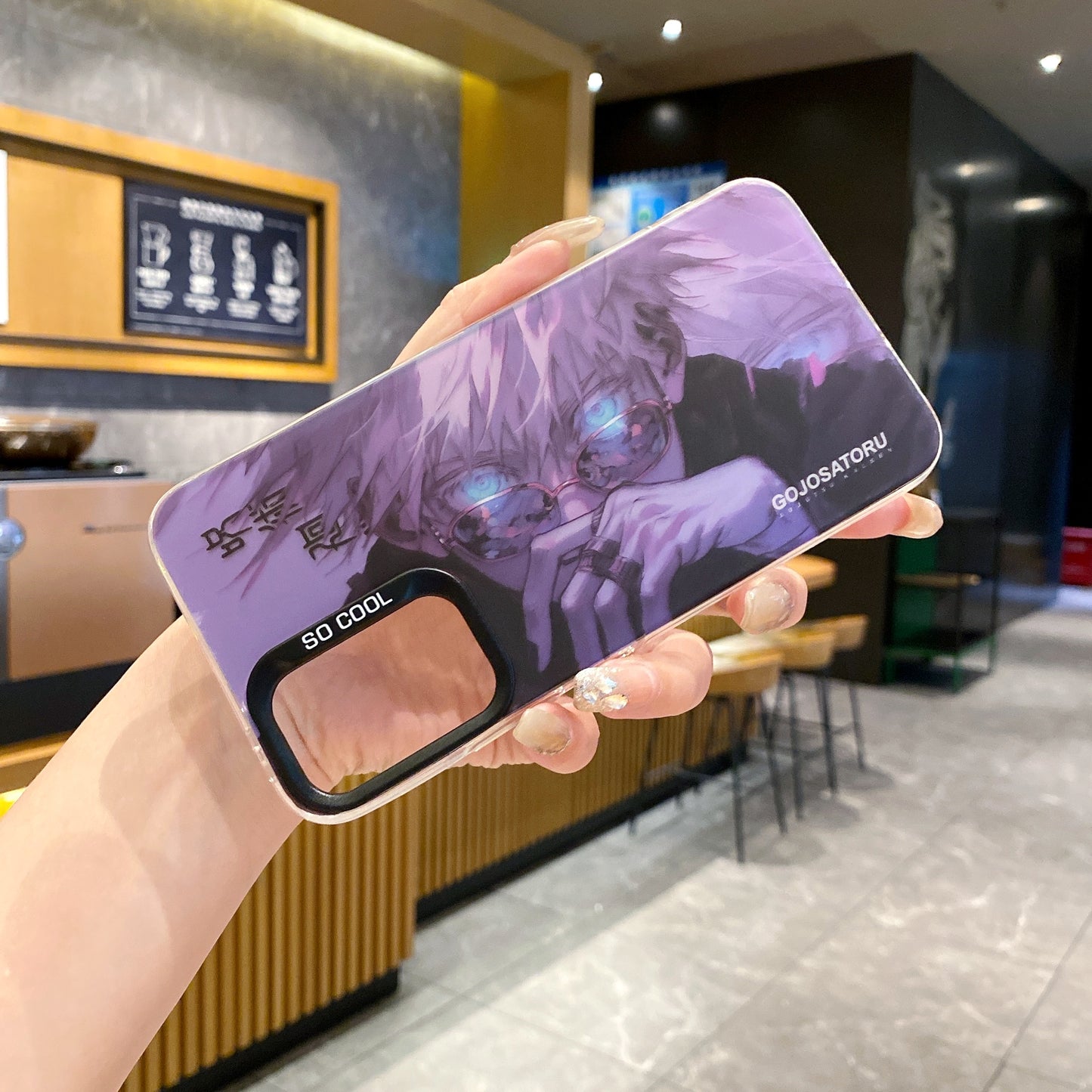 Samsung A55 5G Anime Satoru Gojo IMD Printed Back Case cover - Satoru Gojo 2