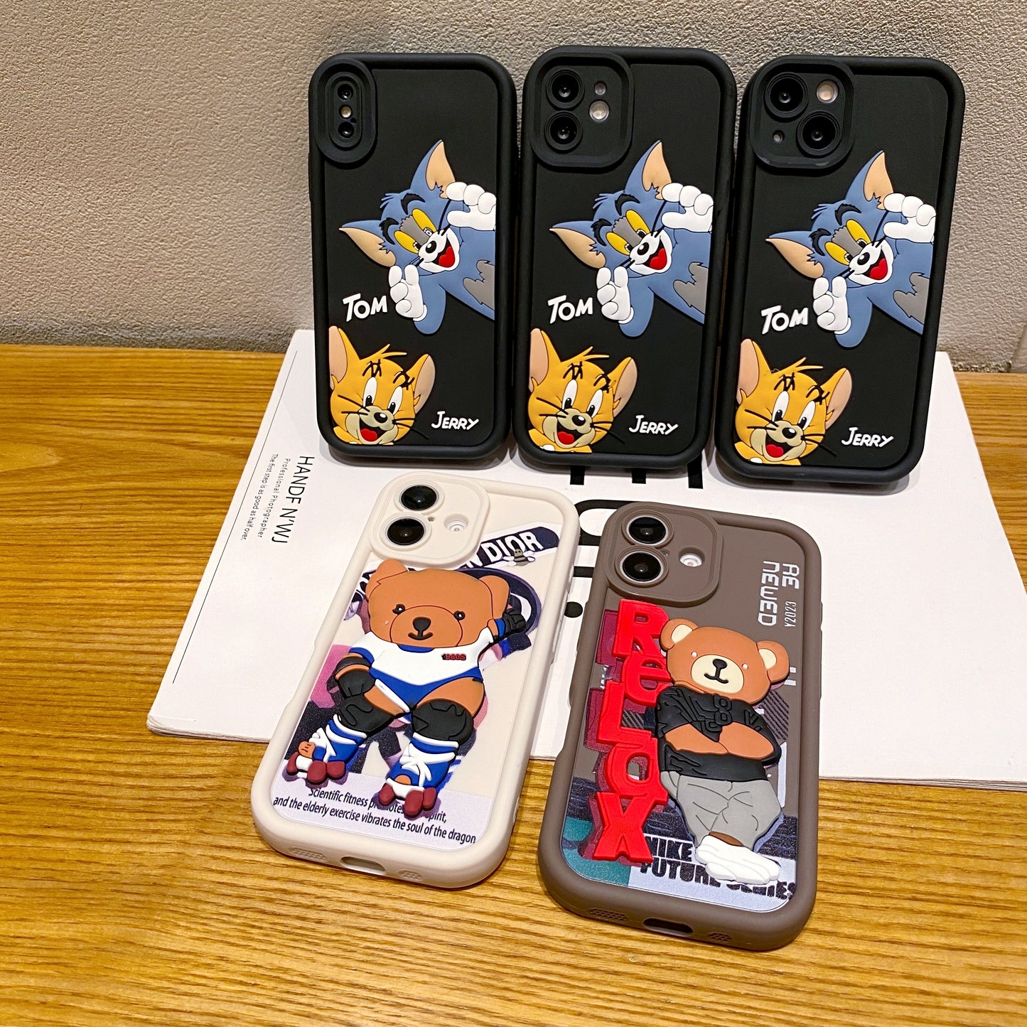 Apple iPhone 16 Series Bear Soft Silicone Cute 3D Cartoon Back Cover Case - Bear 2