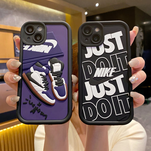 Apple iPhone Nike Soft Silicone Cute 3D Cartoon Back Cover Case - Nike 1