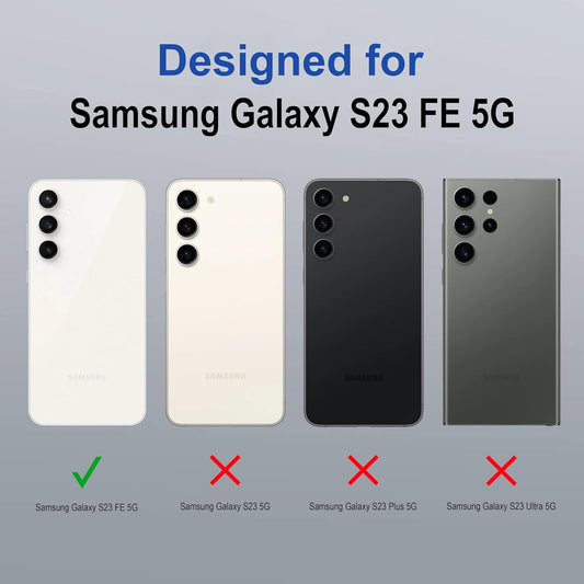 Samsung S23 Fe 5g Anti Yellow Clear Magsafe Back Case Cover - Black