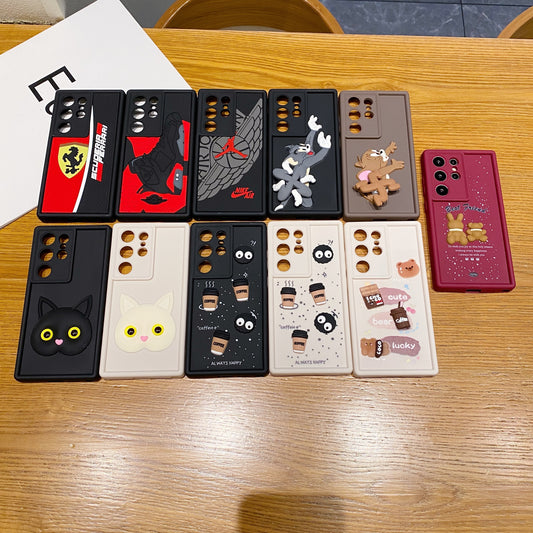 Samsung S24 Ultra 5G Ferrari Soft Silicone Cute 3D Cartoon Back Cover Case - Ferrari