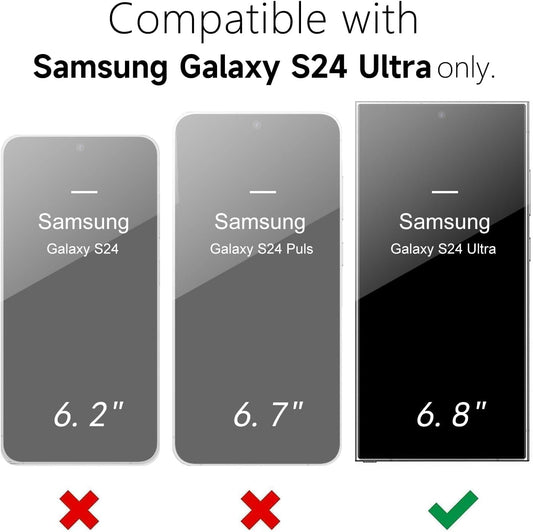 Samsung S24 Ultra 5g Anti Yellow Clear Magsafe Back Case Cover - Black