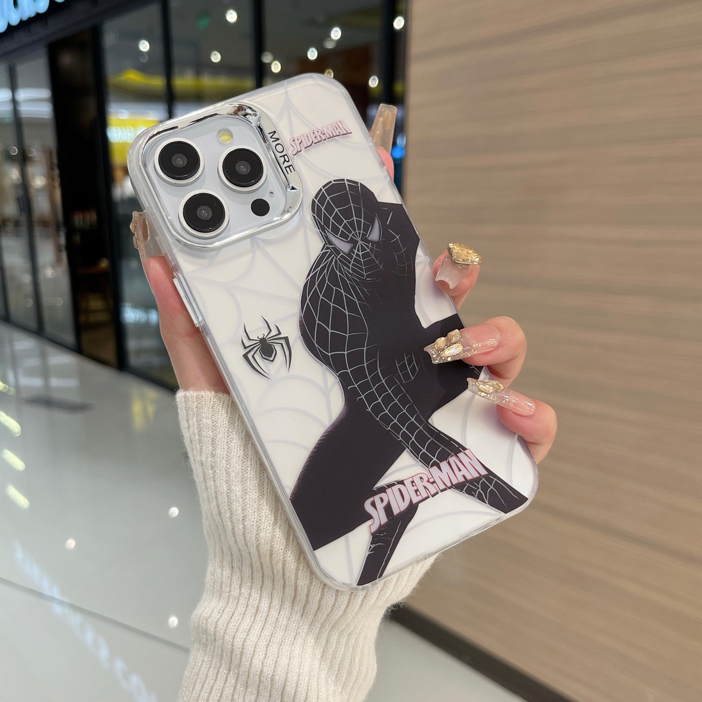 Apple iPhone 15 Premium New Anime IMD Printed Gradient Back Case - Spider Man