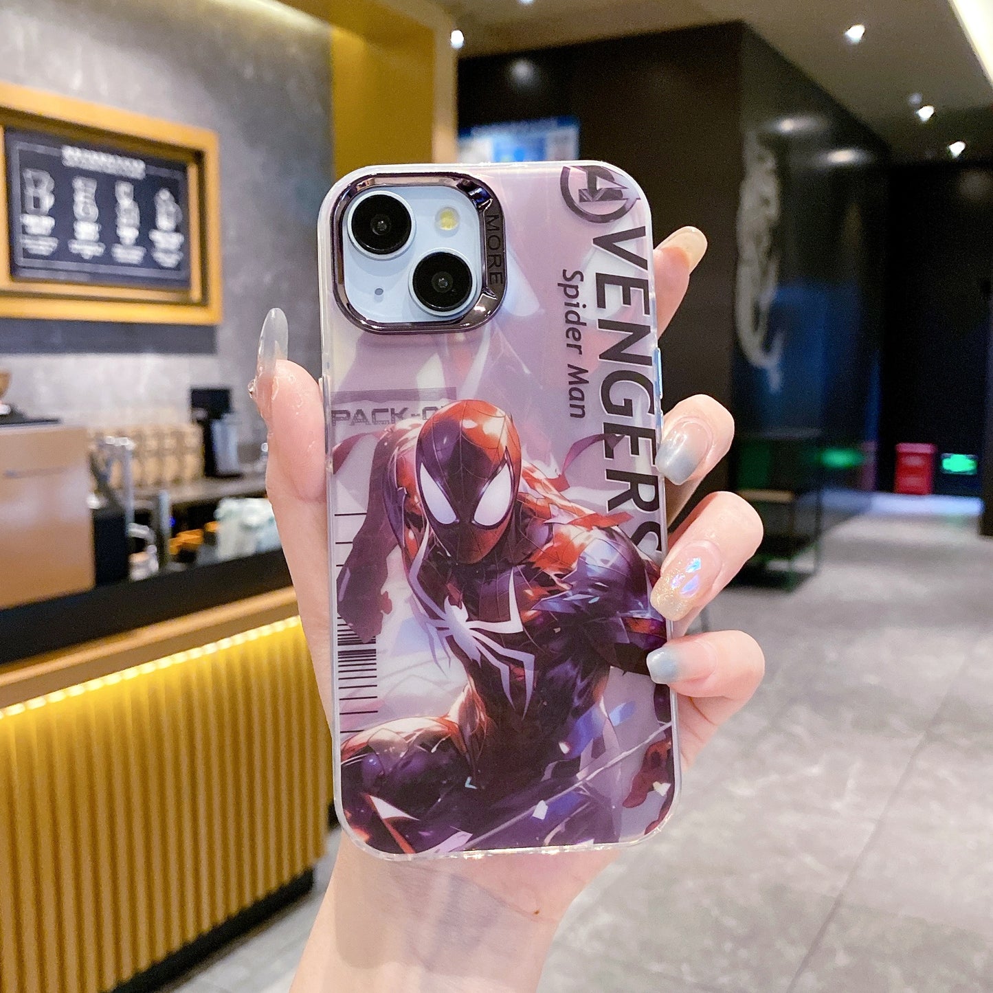 Apple iPhone 15 Premium New Anime IMD Printed Gradient Back Case - Spider Man 2