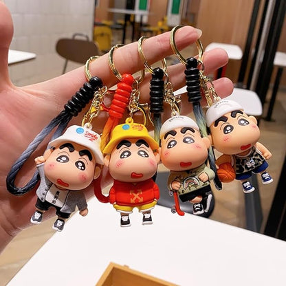 Combo (Pack Of 2) Cute Cartoon 3D Silicon PVC KeyRings - Shinchan 2