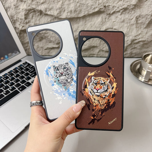 OnePlus 12r 5G Premium US POLO Assn. Embroidery Leather case with Magsafe  - Tiger 1