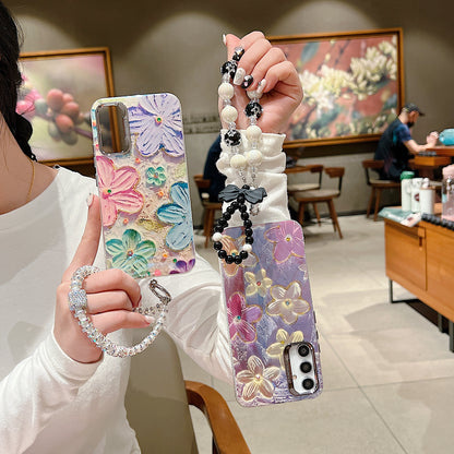 Samsung A54 5G 3D Hot Trending Charms Rhinestone Flowers case - Pattern 5