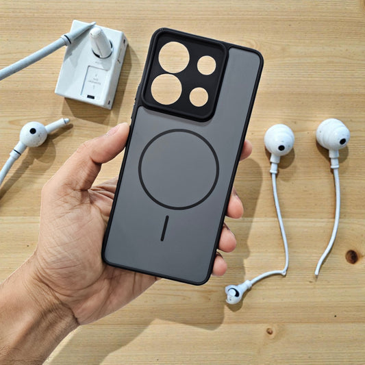 Redmi Note 13 Pro 5g Premium Magsafe Printed New Candy Color Back Case - Black