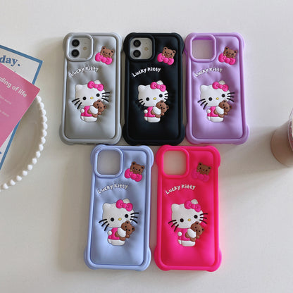 Apple iPhone 12 Hello Kitty Soft Silicon Case (Pattern 4)