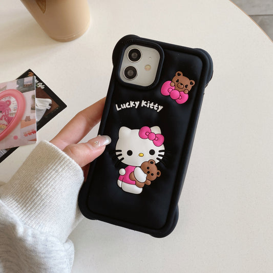 Apple iPhone 12 Hello Kitty Soft Silicon Case (Pattern 3)