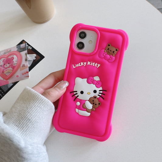 Apple iPhone 12 Hello Kitty Soft Silicon Case (Pattern 4)