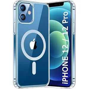 Apple iPhone 12 Anti Yellow Clear Magsafe Back Case Cover - White