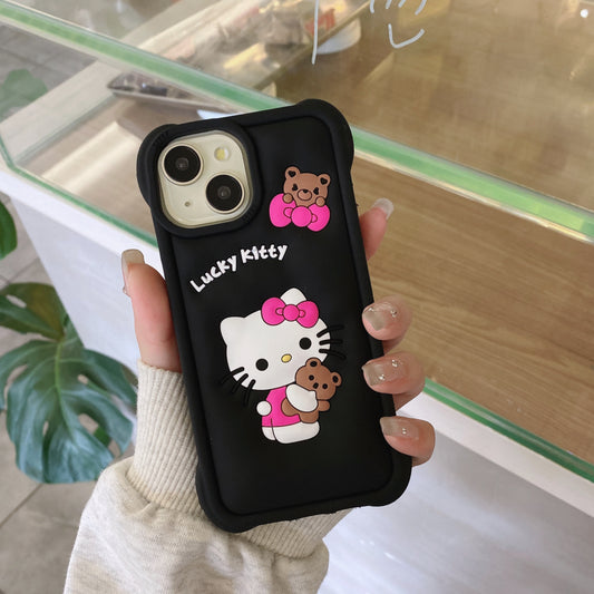 Apple iPhone Hello Kitty Soft Silicon Case (Pattern 1)