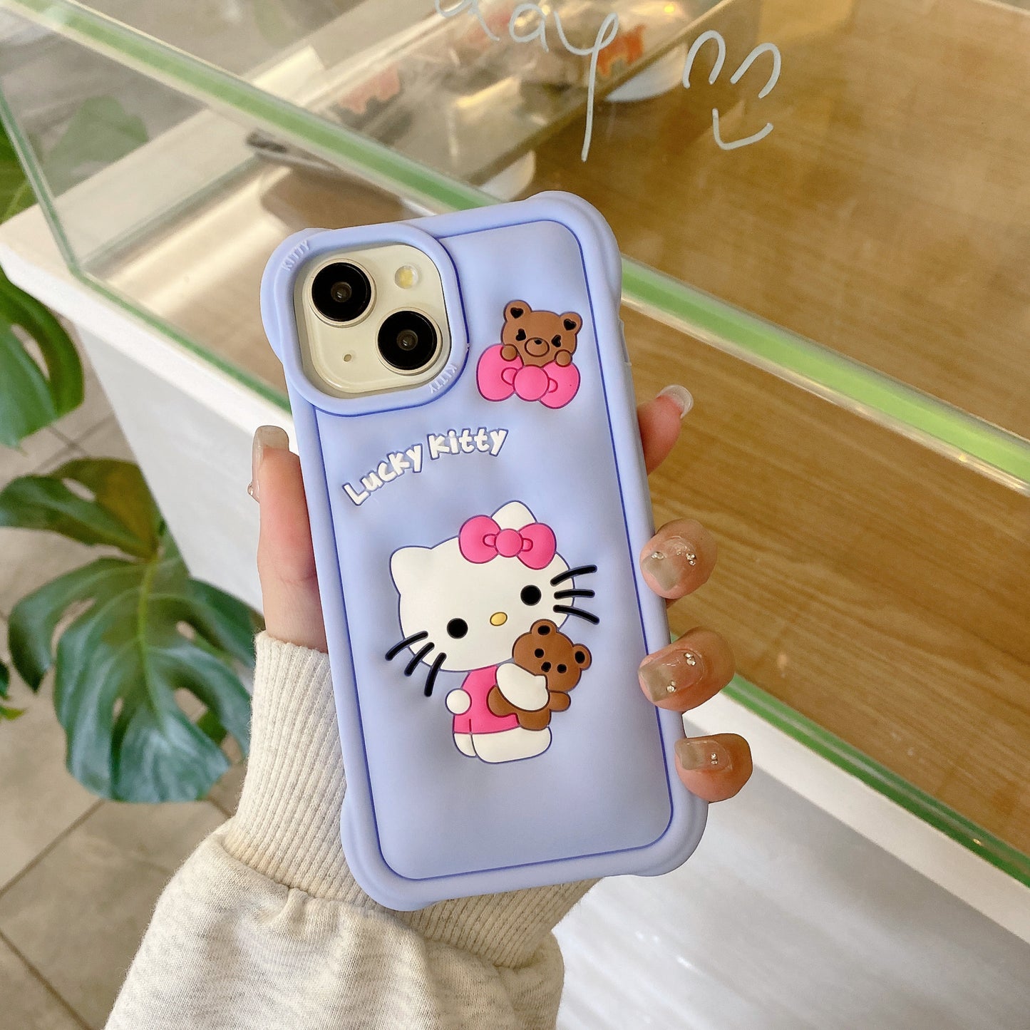 Apple iPhone Hello Kitty Soft Silicon Case (Pattern 2)