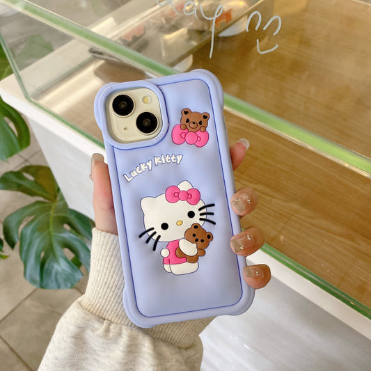 Apple iPhone Hello Kitty Soft Silicon Case (Pattern 2)
