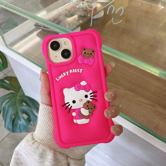 Apple iPhone Hello Kitty Soft Silicon Case (Pattern 3)