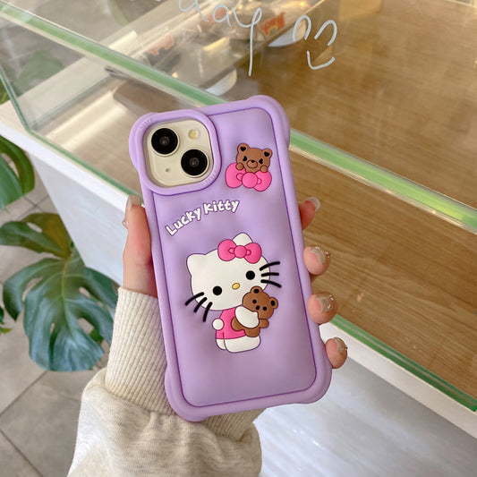 Apple iPhone Hello Kitty Soft Silicon Case (Pattern 4)