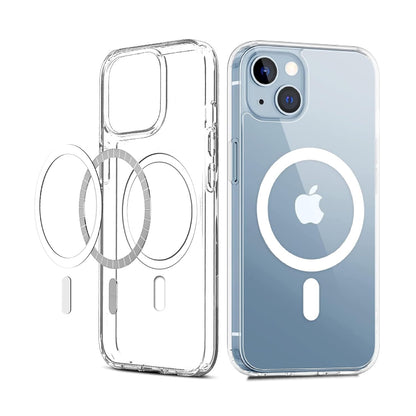Apple iPhone 14 Plus Anti Yellow Clear Magsafe Back Case Cover - White