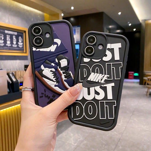 Apple iPhone 16 Series Nike Soft Silicone Cute 3D Cartoon Back Cover Case - Nike 1