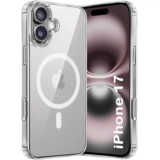 Apple iPhone 17 Anti Yellow Clear Magsafe Back Case Cover - White