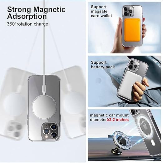 Apple iPhone 17 Anti Yellow Clear Magsafe Back Case Cover - White