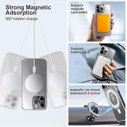 Apple iPhone 17 Anti Yellow Clear Magsafe Back Case Cover - White