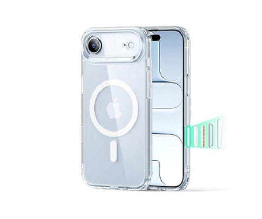 Apple iPhone 17 Air Anti Yellow Clear Magsafe Back Case Cover - White