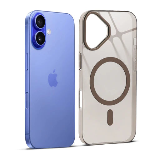 Apple iPhone 16 Premium Crystal Clear Anti-Yellowing Wireless Charging Support Case - Crystal Gold