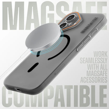 Apple iPhone 17 Premium Magnetic Frosted Ultra Slim Back Case - Frosted Black