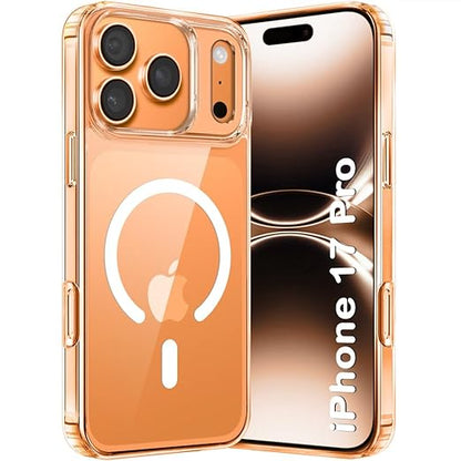 Apple iPhone 17 Pro Anti Yellow Clear Magsafe Back Case Cover - White