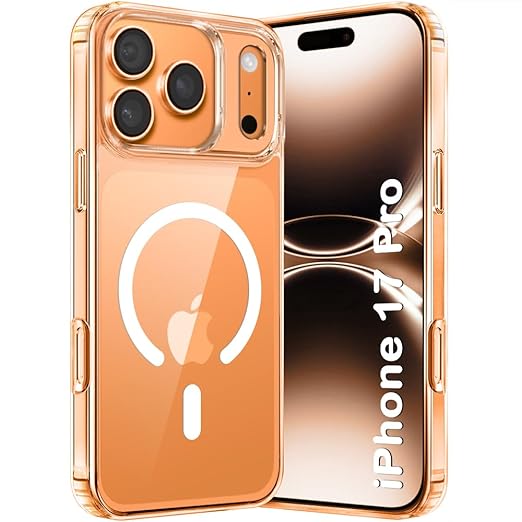 Apple iPhone 17 Pro Anti Yellow Clear Magsafe Back Case Cover - White