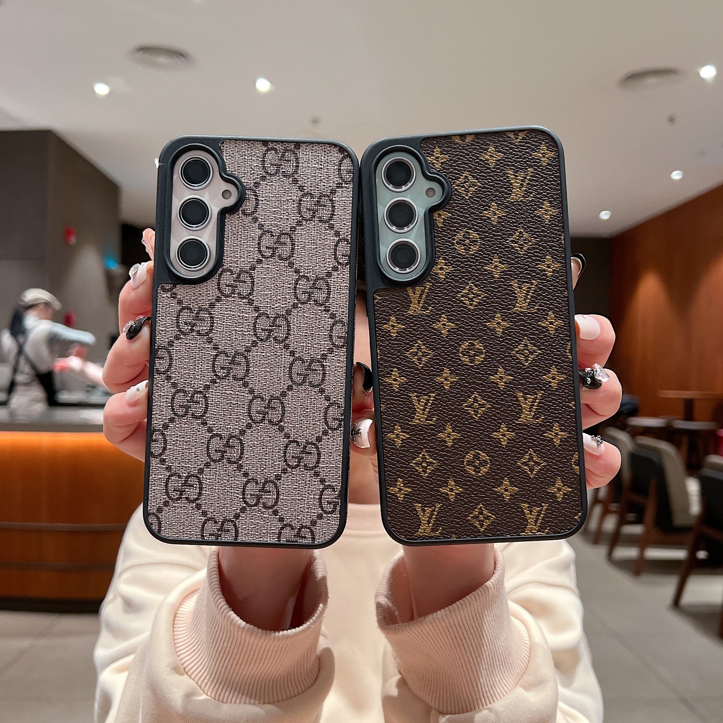 Samsung S23 FE 5g Luxury Branded Leather Designer Case - GUCCI