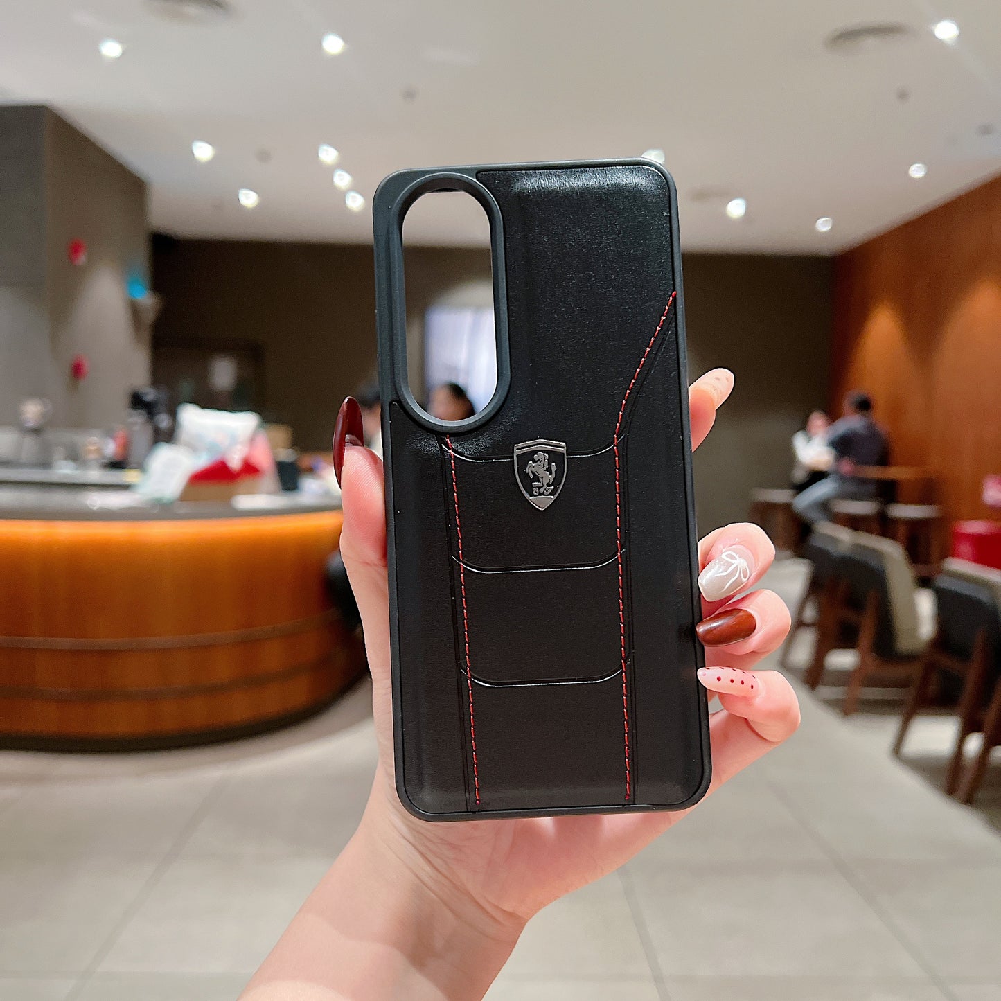 OnePlus Nord CE 4 5g Luxury Branded Car Logo Leather Designer Case - Ferrari