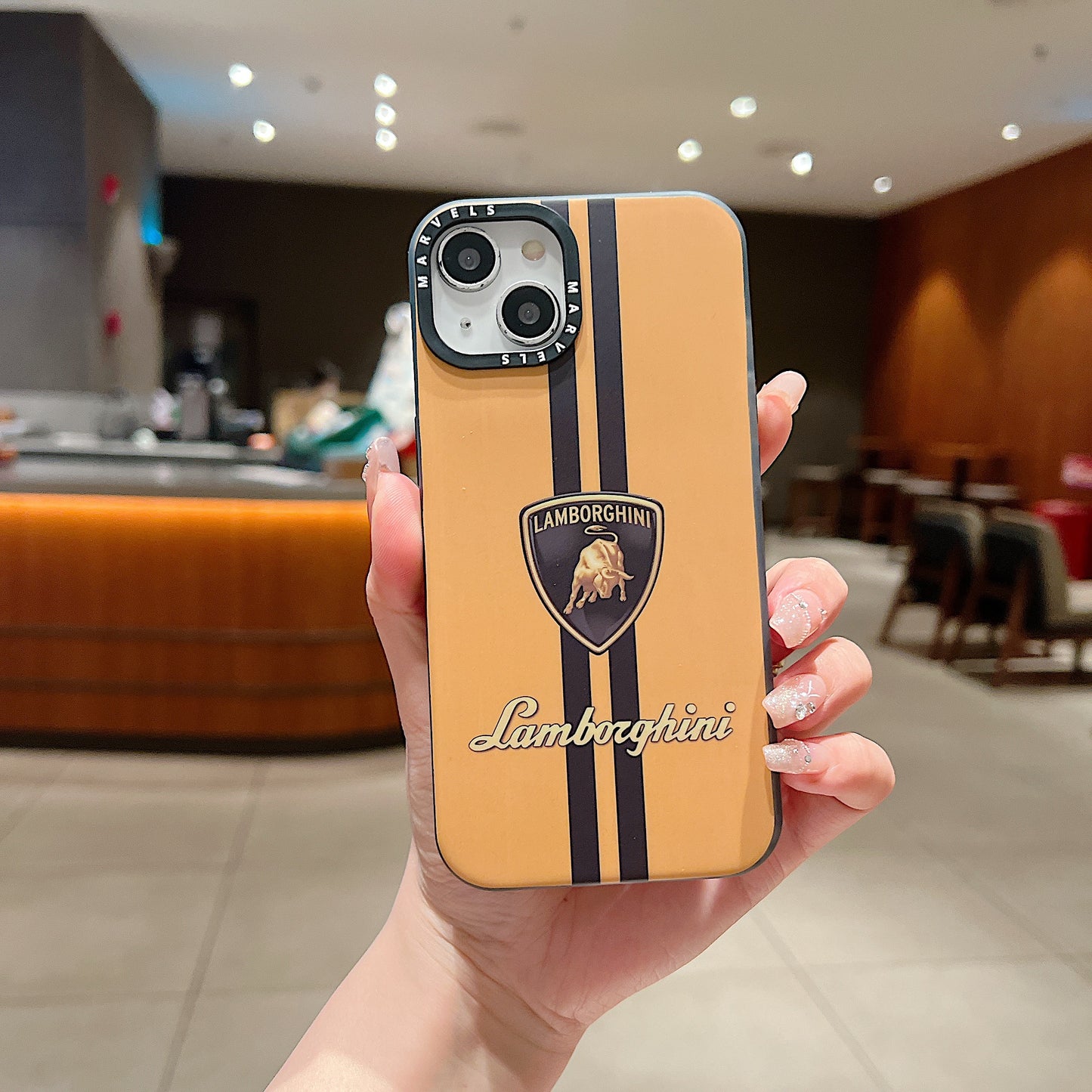 Apple iPhone Premium Lamborghini IMD Printed Back Case - Lamborghini