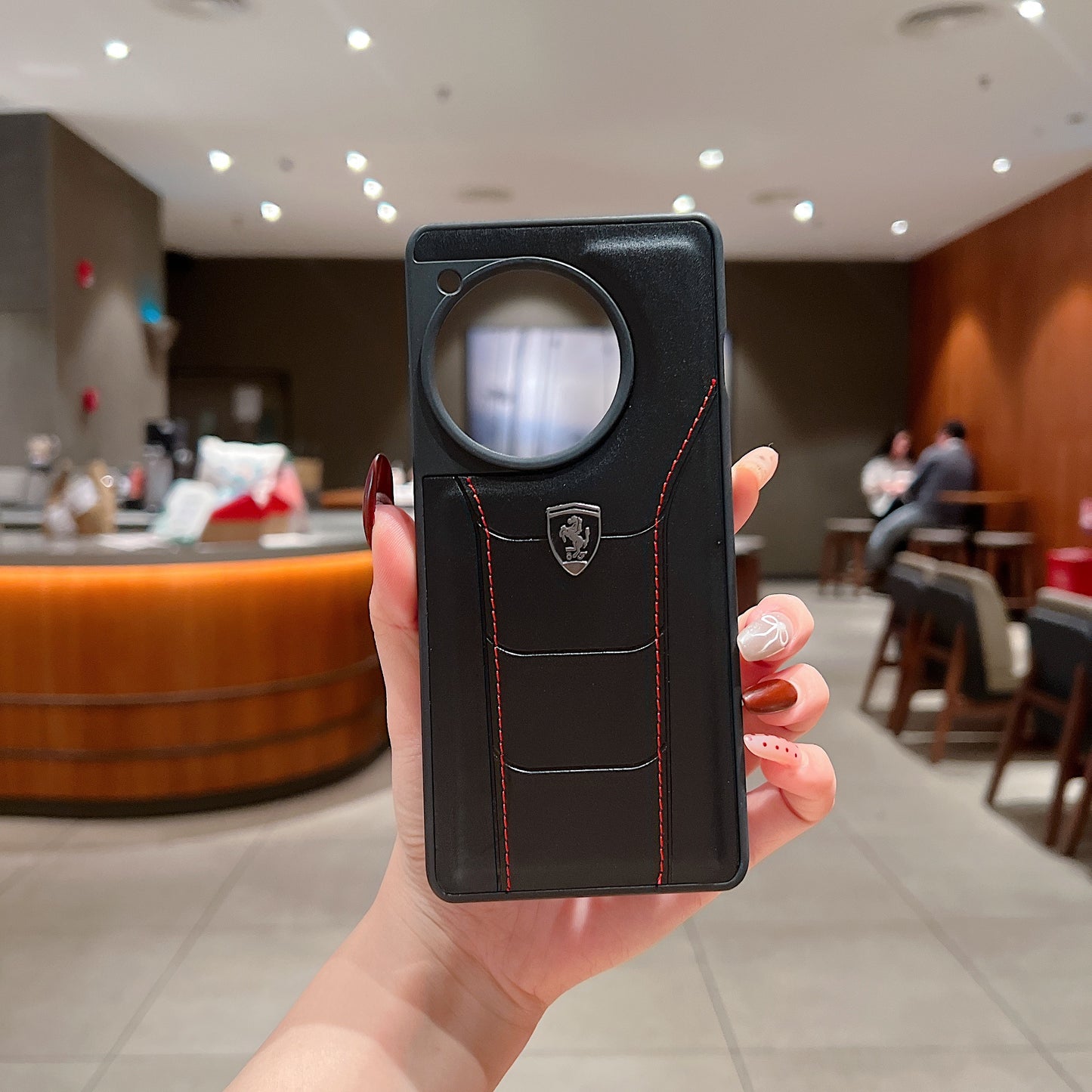 OnePlus 12r 5g Luxury Branded Leather Designer Case - Ferrari